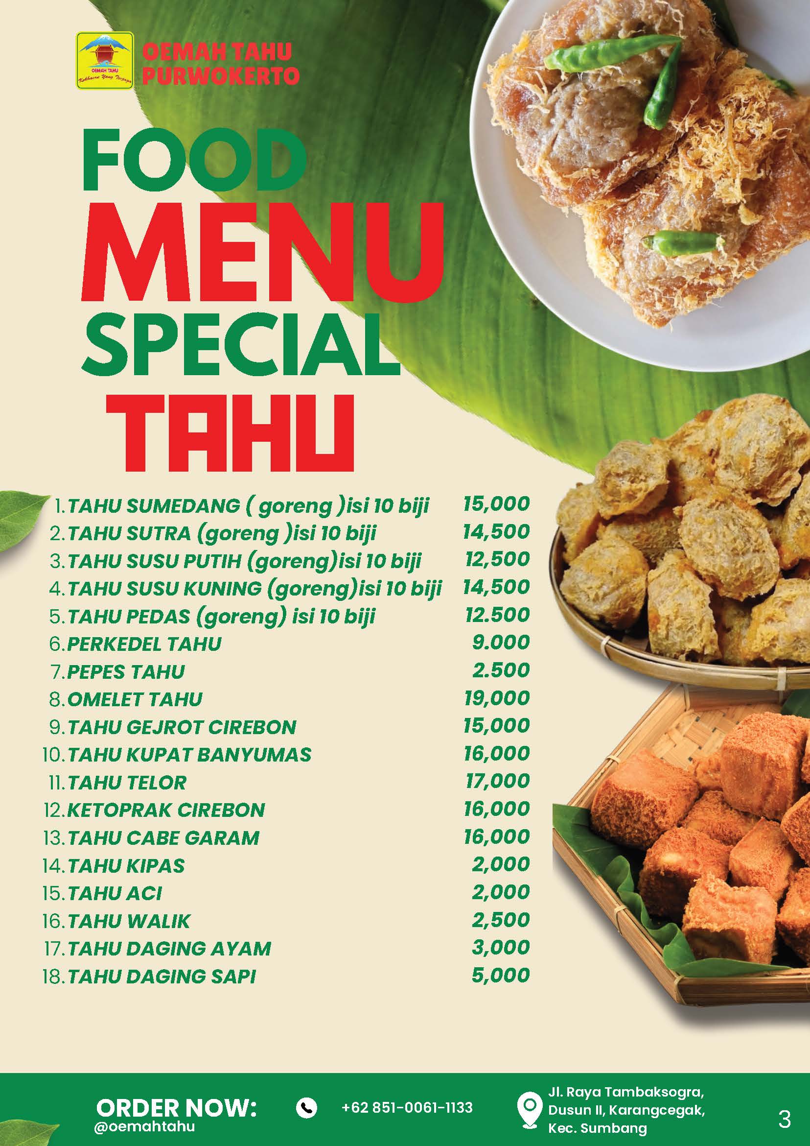 SPECIAL TAHU